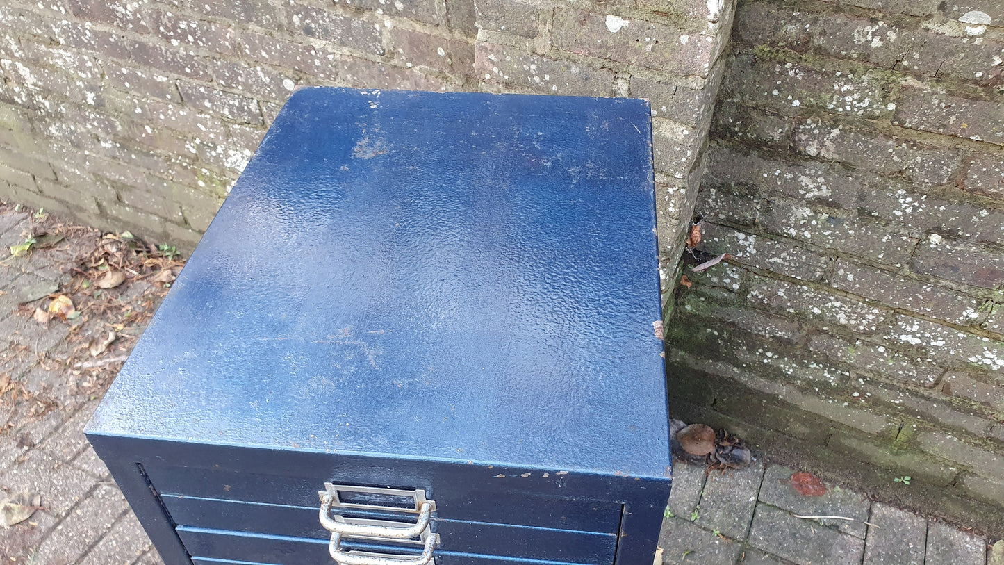 Vintage Retro Metal Collector Artisan Workshop Storage Drawers 1960's Organiser