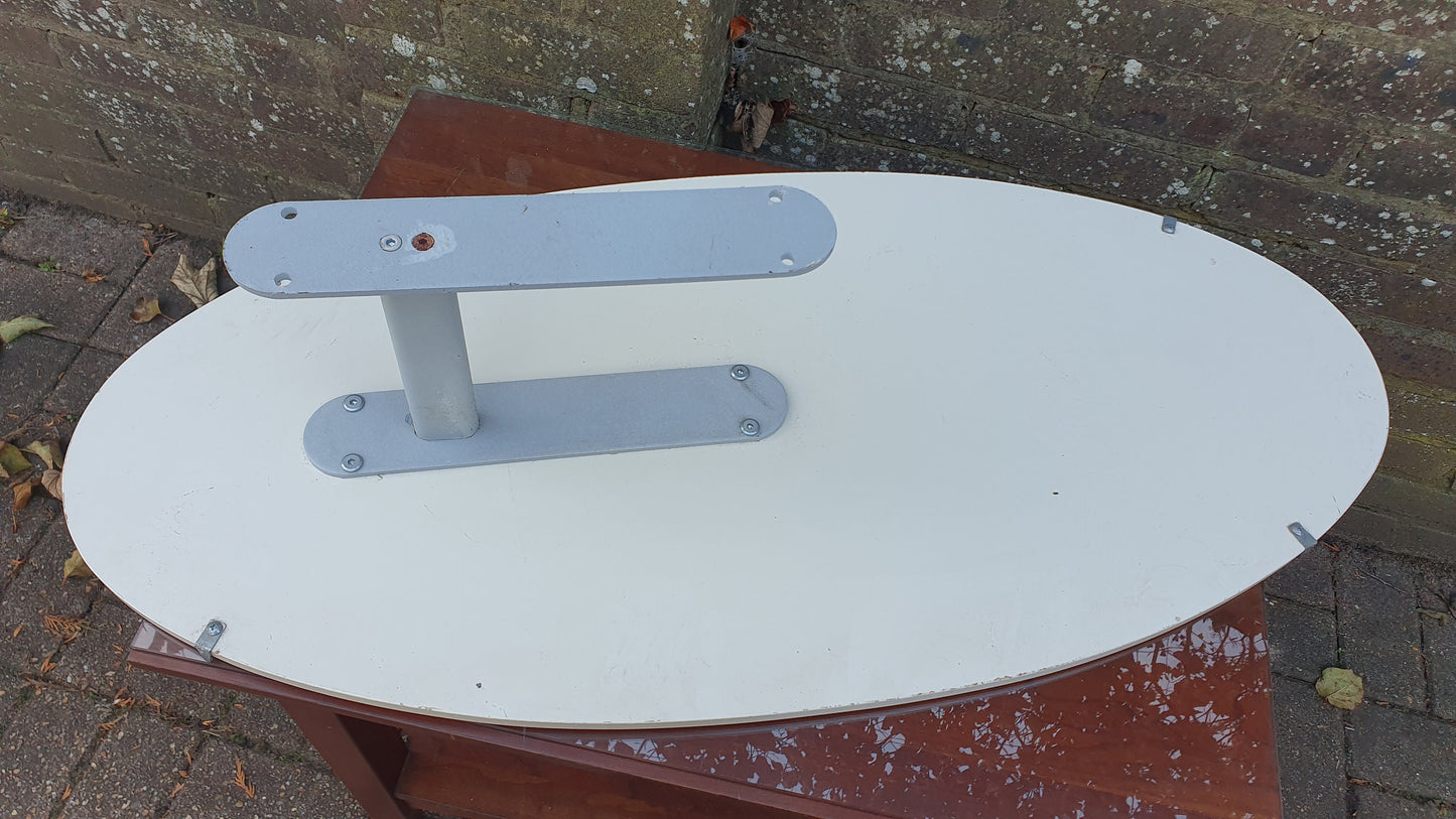 Frameless Oval Imposing Vintage Retro 1970s Rare Floating Mirror.