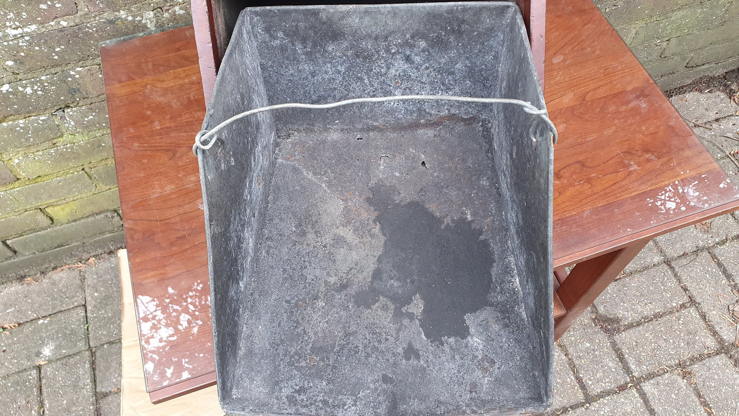Vintage Edwardian Mahogany and Brass Coal Scuttle Bin Kindling Fireplace Storage