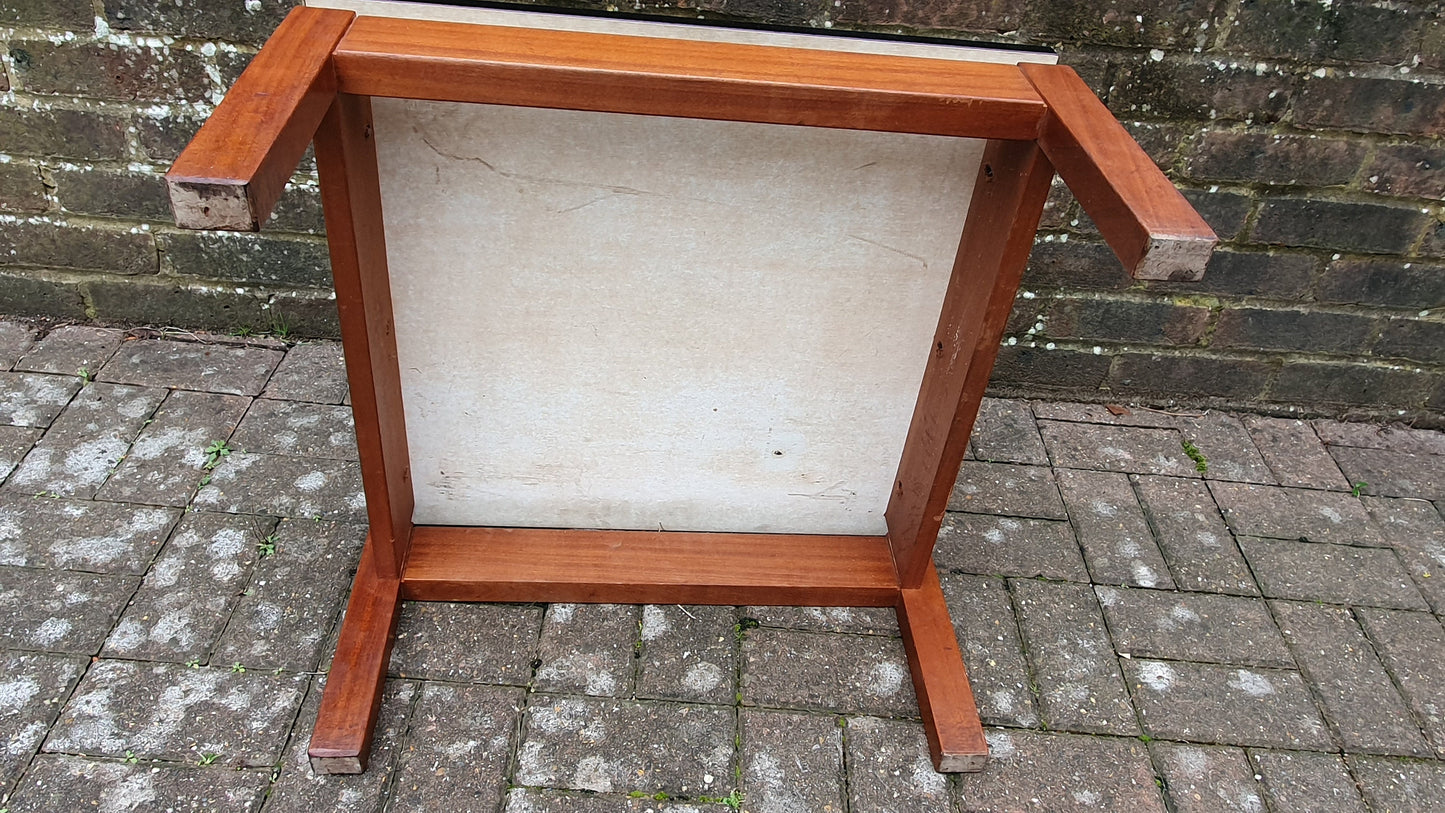 Vintage Retro Teak and Black Formica Floating Coffee Table Gplan Style