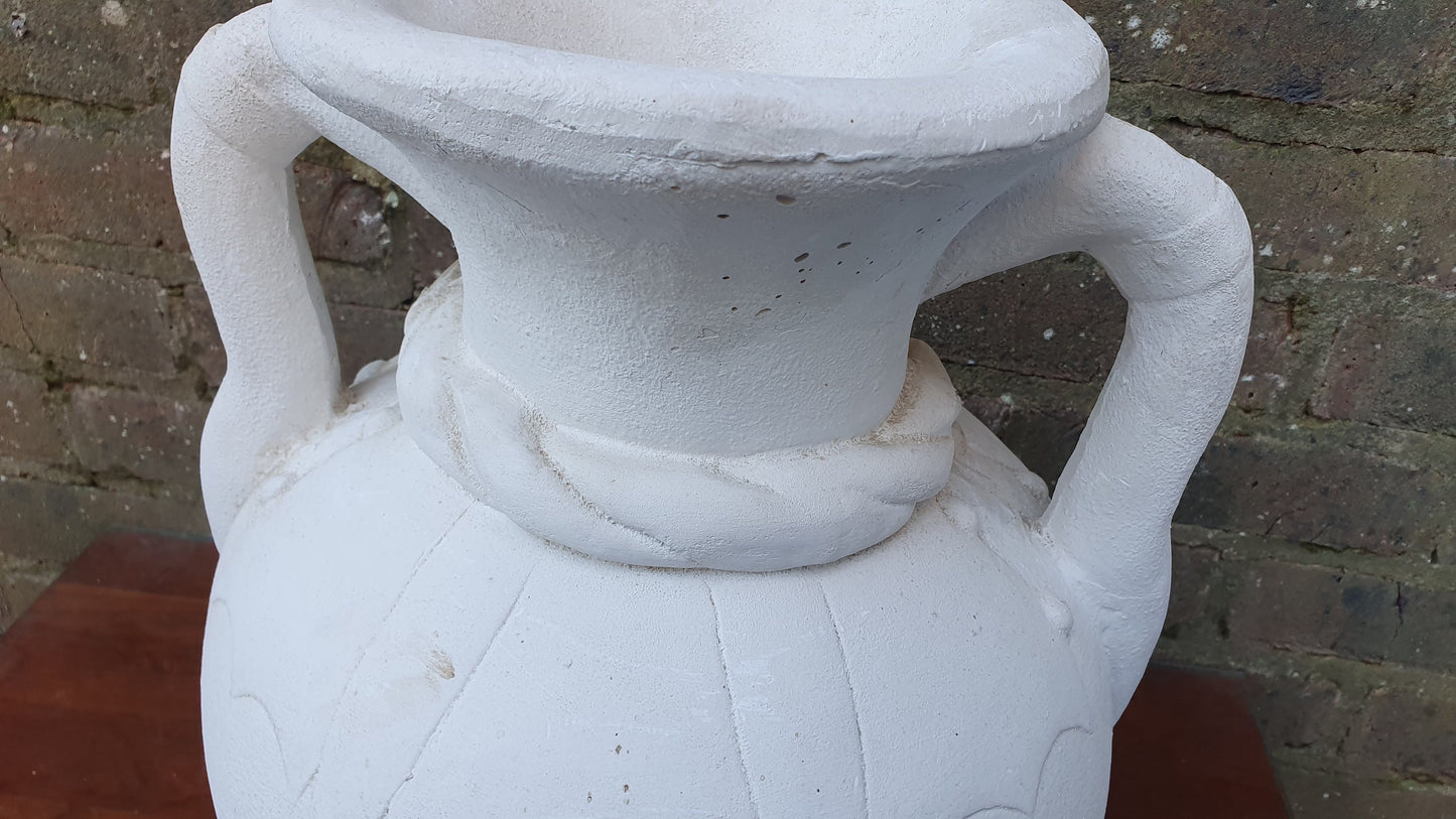 Huge Vintage 1970’s Plaster of Paris Pot Project Vase. Greek Effect. Ideal for Painting.