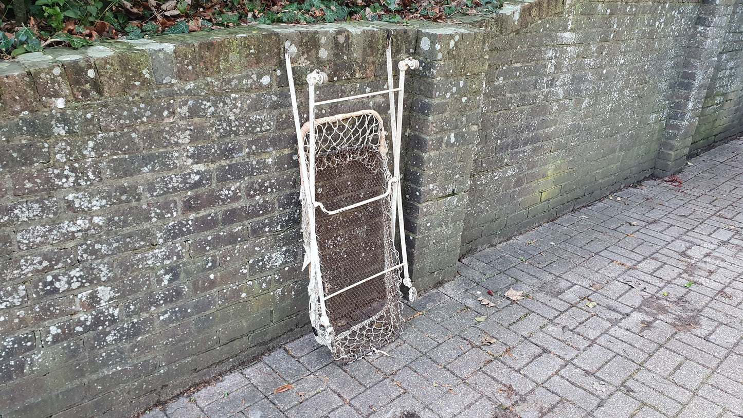 Vintage Victorian French Iron Cot Quirky Plant Storage Home Garden. Fold-up