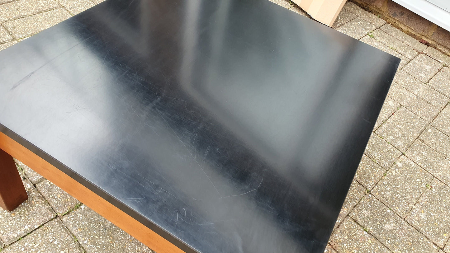 Vintage Retro Teak and Black Formica Floating Coffee Table Gplan Style