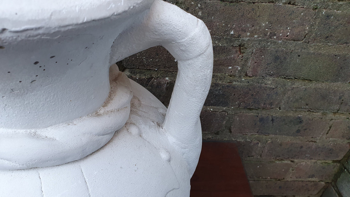 Huge Vintage 1970’s Plaster of Paris Pot Project Vase. Greek Effect. Ideal for Painting.