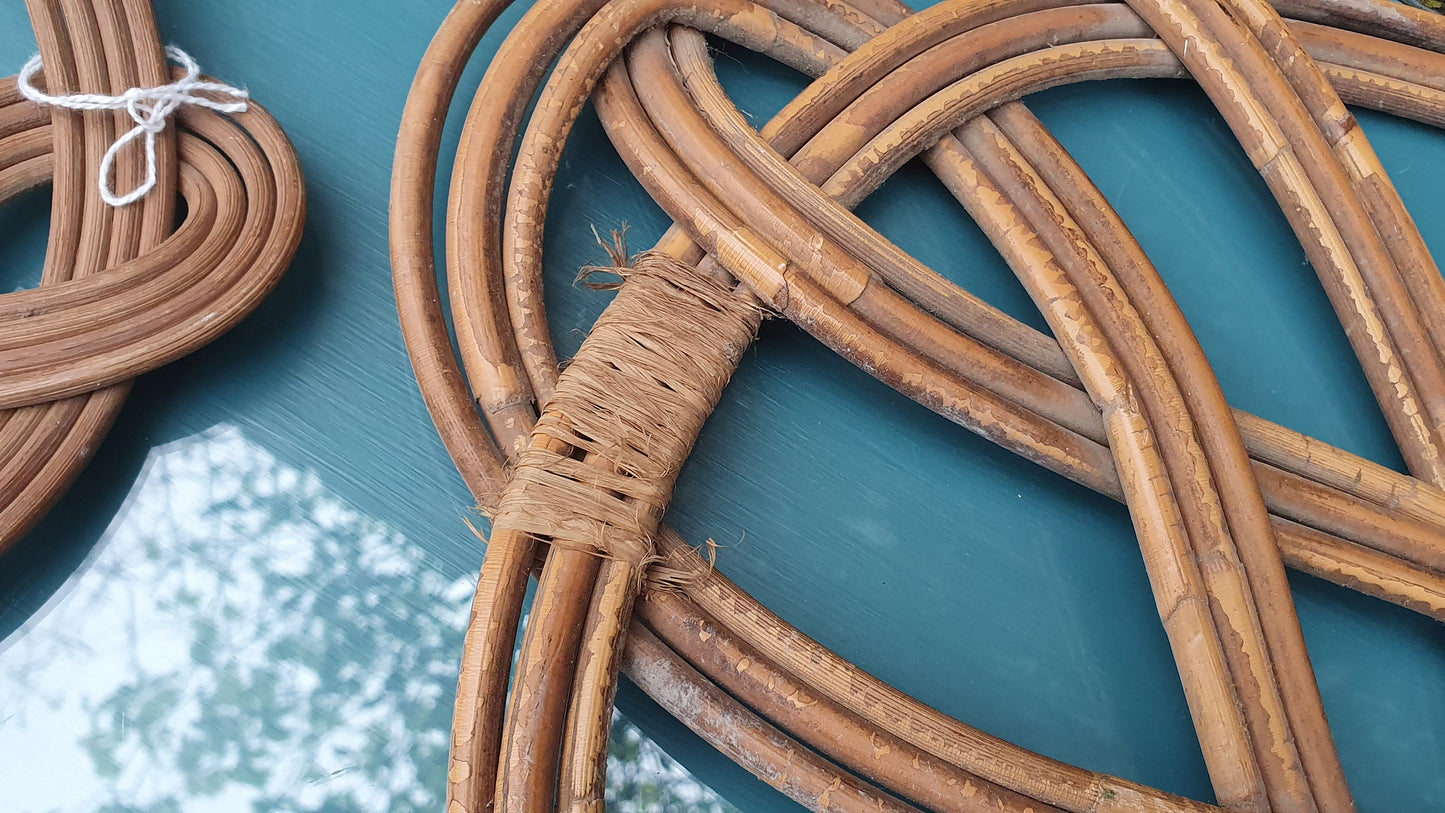 3 Vintage Victorian Wicker Carpet Rug Beaters.