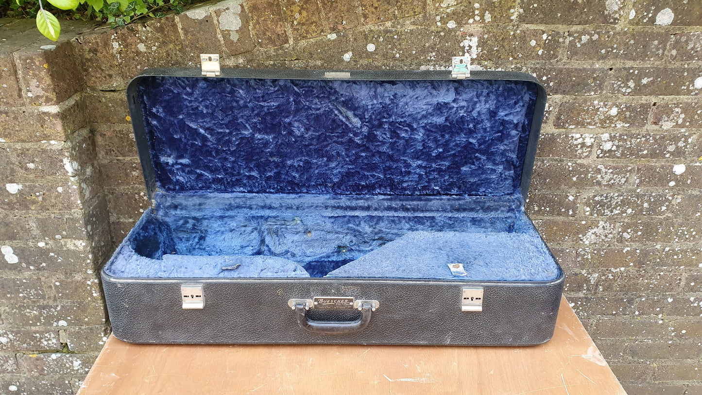 Vintage Fitted Musical Instrument Case Storage Wind Instrument. Stage Film Prop Trumpet