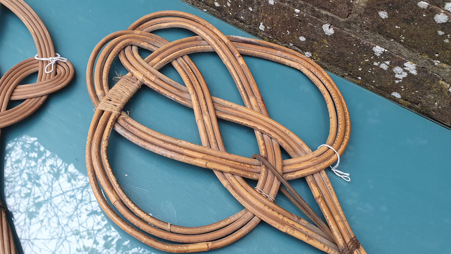 3 Vintage Victorian Wicker Carpet Rug Beaters.