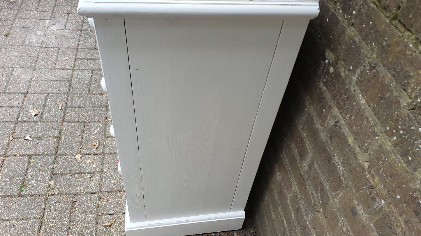 Solid Pine Bespoke Hand Painted Chest of Drawers in Farrow and Ball