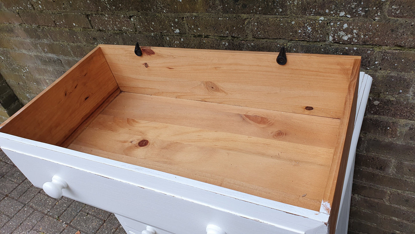 Solid Pine Bespoke Hand Painted Chest of Drawers in Farrow and Ball