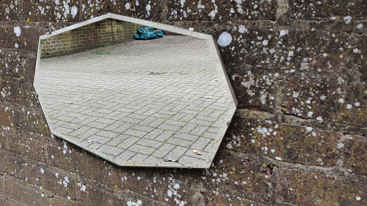 Vintage Diamond Shape Retro Wall Mirror 1950’s