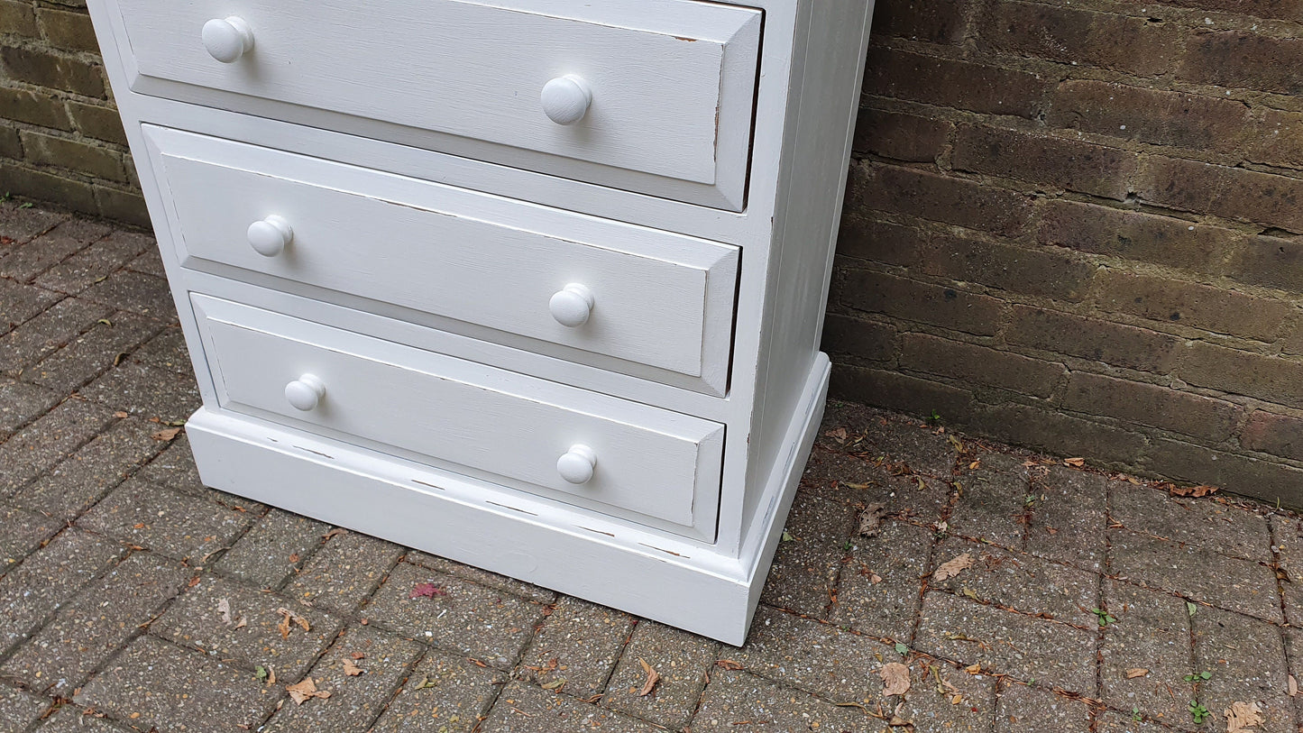 Solid Pine Bespoke Hand Painted Chest of Drawers in Farrow and Ball