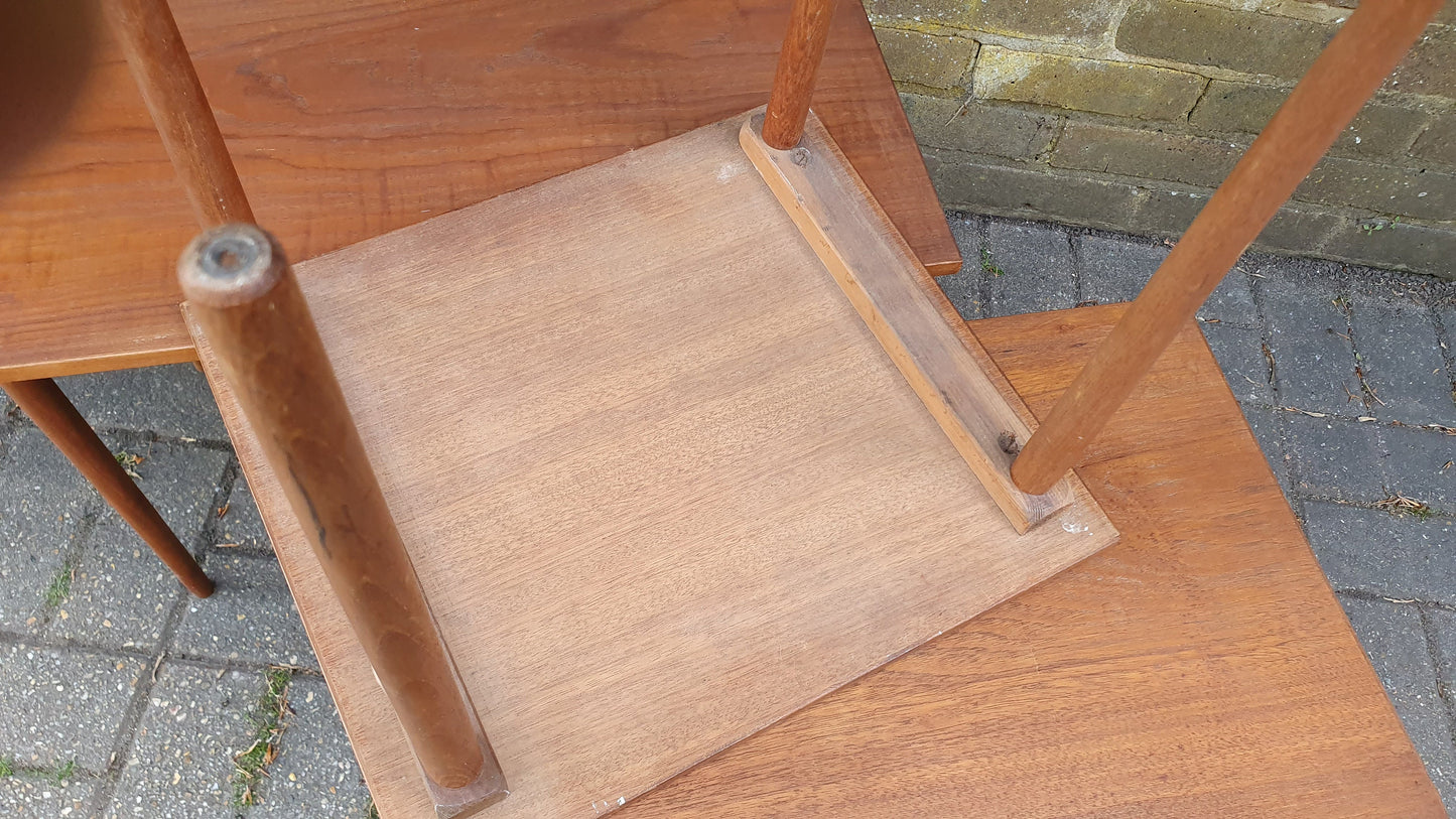 Nest of 3 Three Retro Coffee Tables Side Bedside Plant Stand.