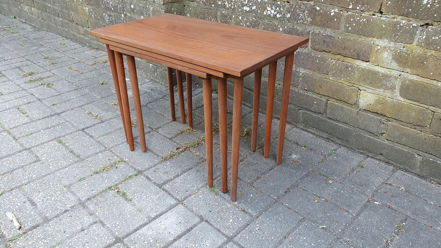 Nest of 3 Three Retro Coffee Tables Side Bedside Plant Stand.