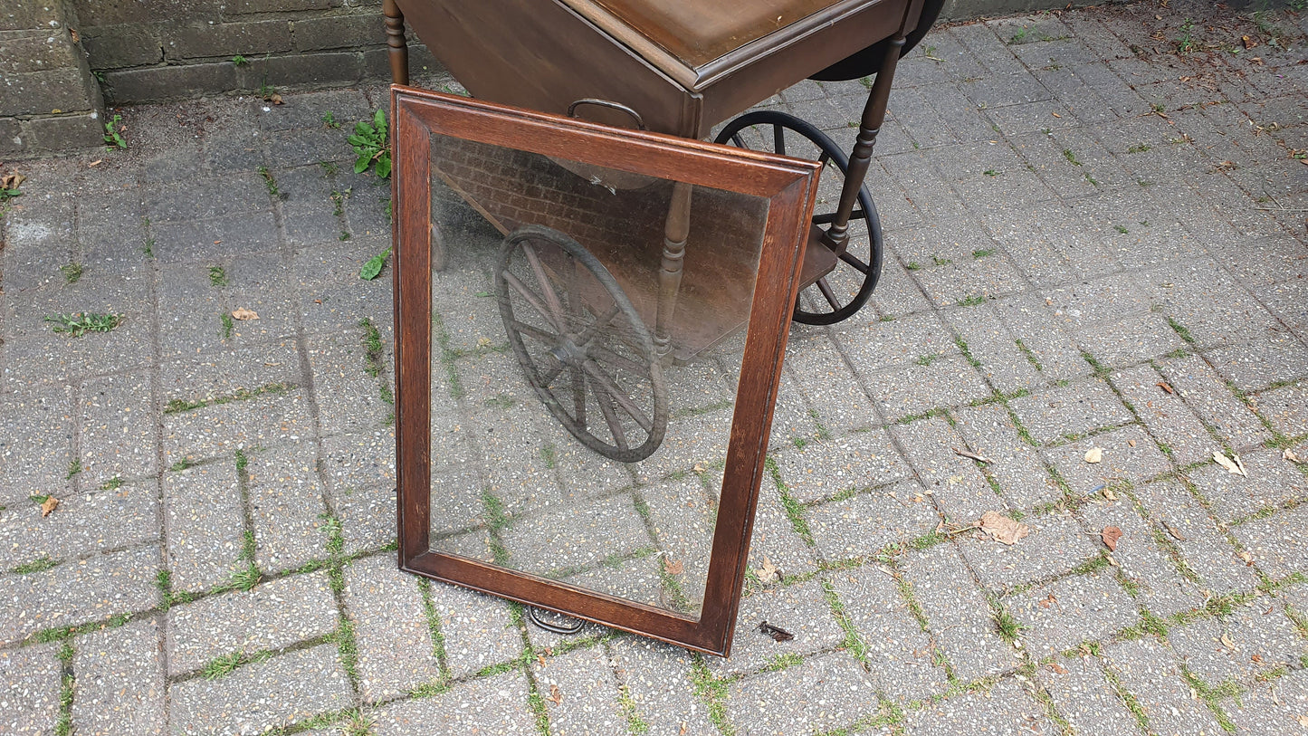 Solid Wood Classic Big Wheel Penny Farthing Drinks Trolley Vintage 1920’s Lift-off Tray Drop Leaf
