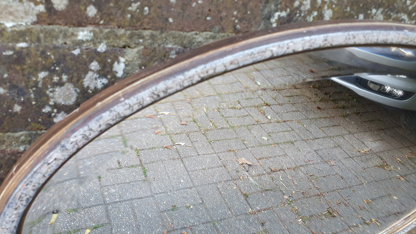 Large Painted and Gold Oval Vintage 1930’s Retro Wall Mirror