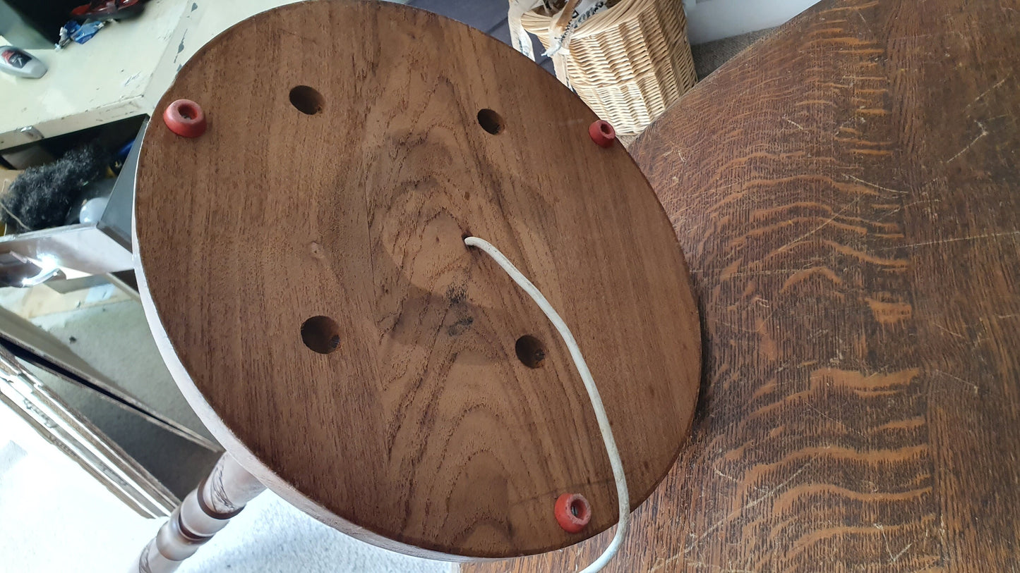 Vintage 60’s Carved Teak Standard Lamp