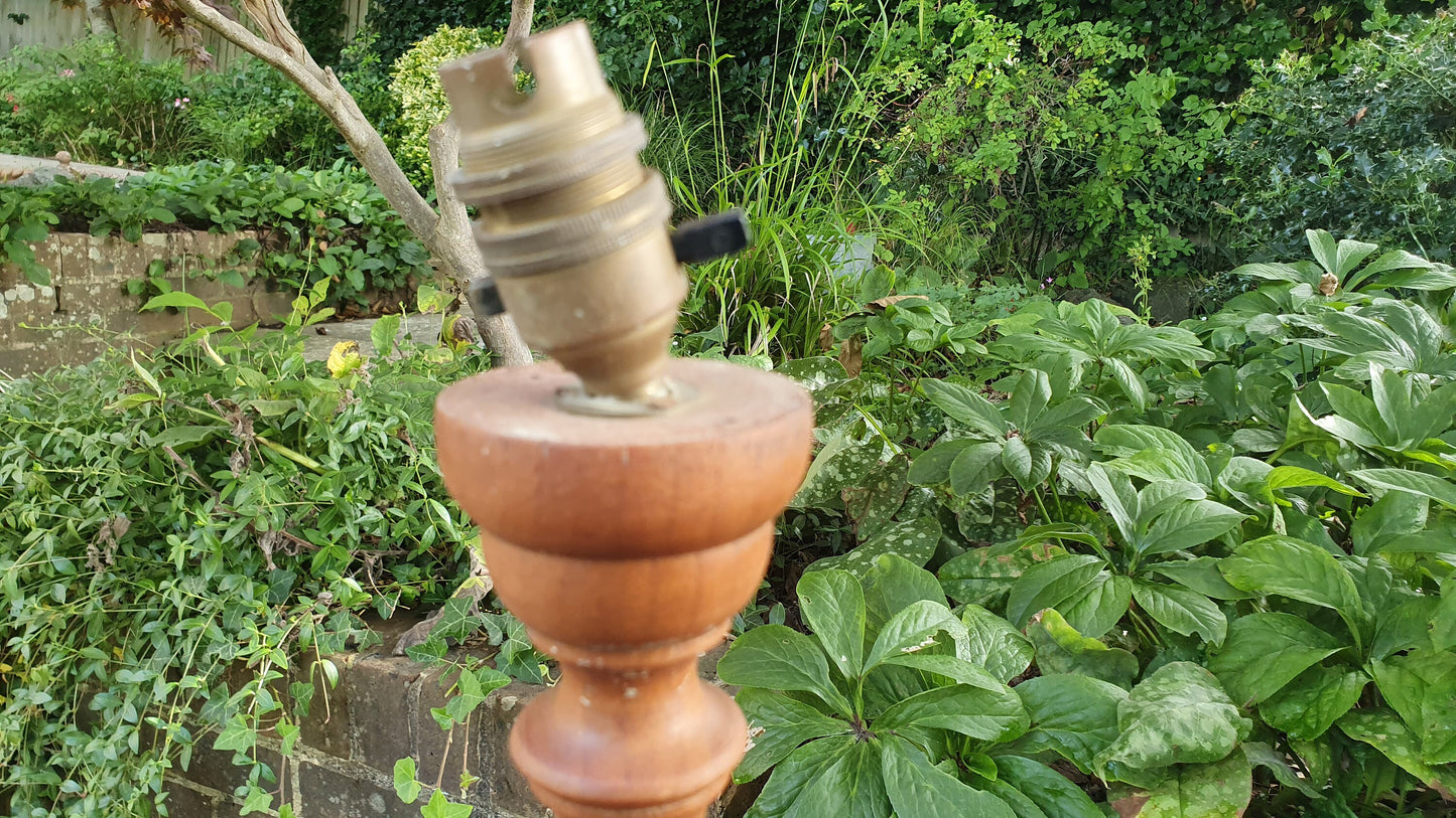 Vintage 60’s Carved Teak Standard Lamp