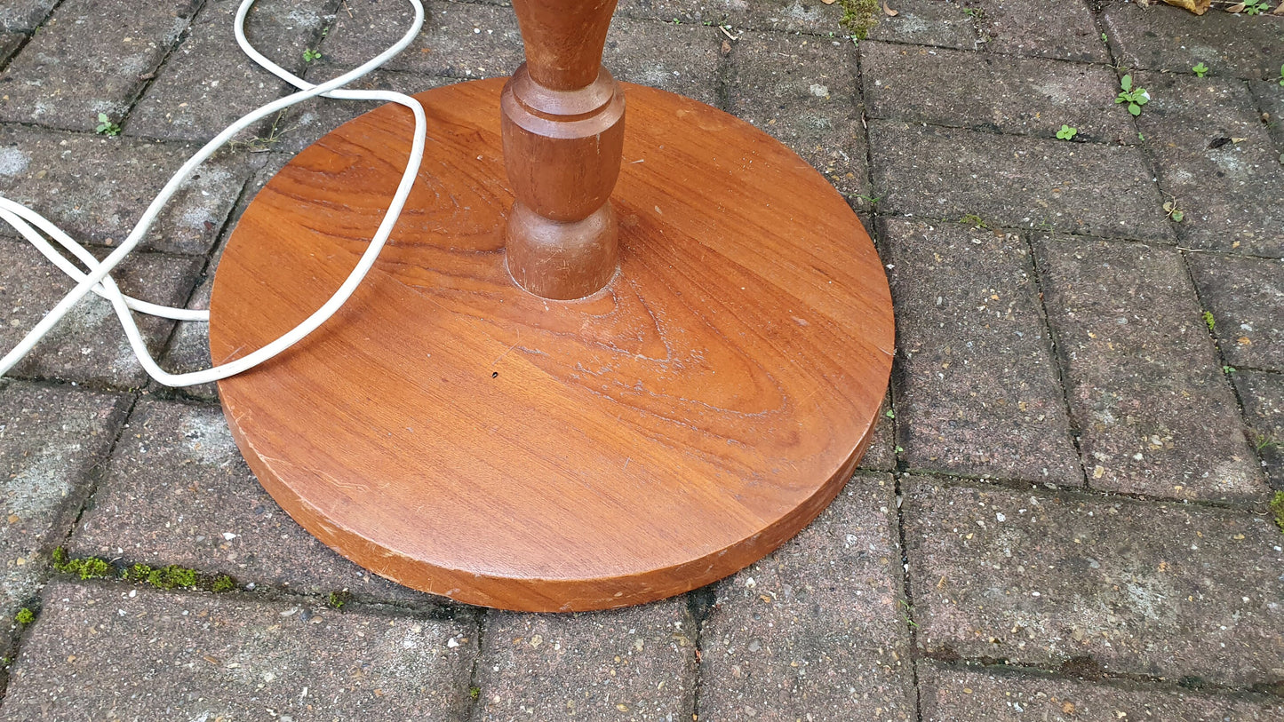Vintage 60’s Carved Teak Standard Lamp