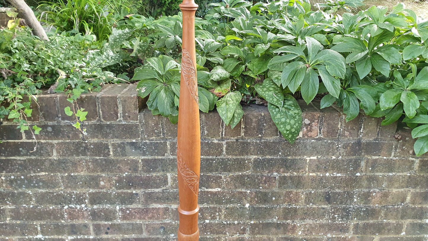 Vintage 60’s Carved Teak Standard Lamp