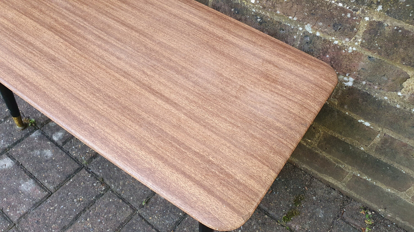 Large Vintage Retro 50’s/60’s Coffee Table with Atomic Legs Melamine Top