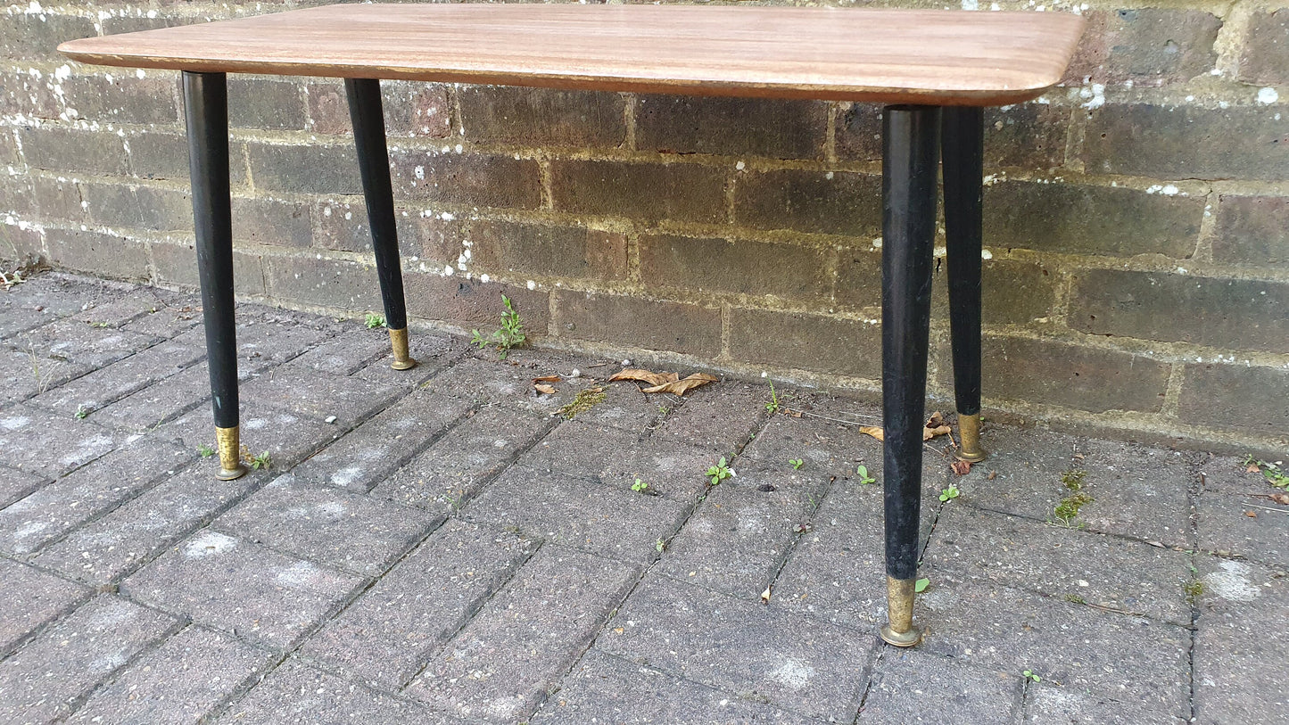 Large Vintage Retro 50’s/60’s Coffee Table with Atomic Legs Melamine Top