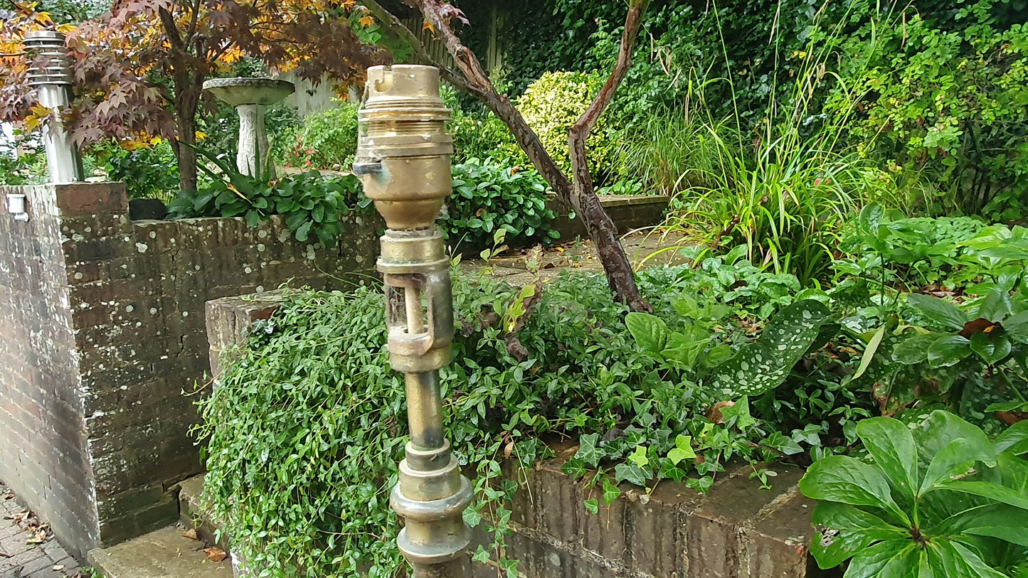 Tall and Thin Lacquered Brass Standard Lamp c1900/10