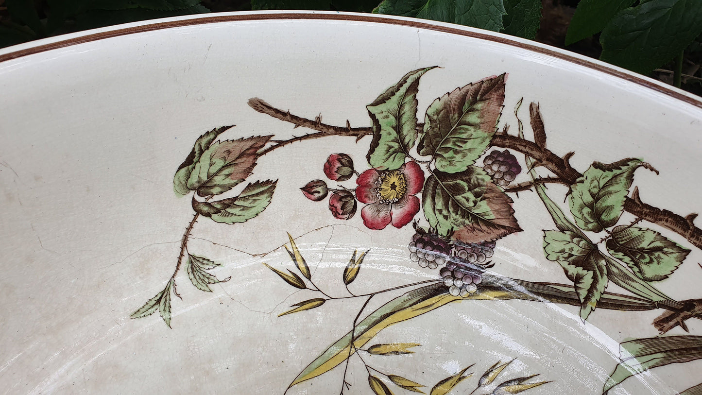 Vintage ‘Blackberry’ Victorian Washbowl and Ewer Jug and Bowl Bathroom Décor Wash Set Victorian Home Décor Vase