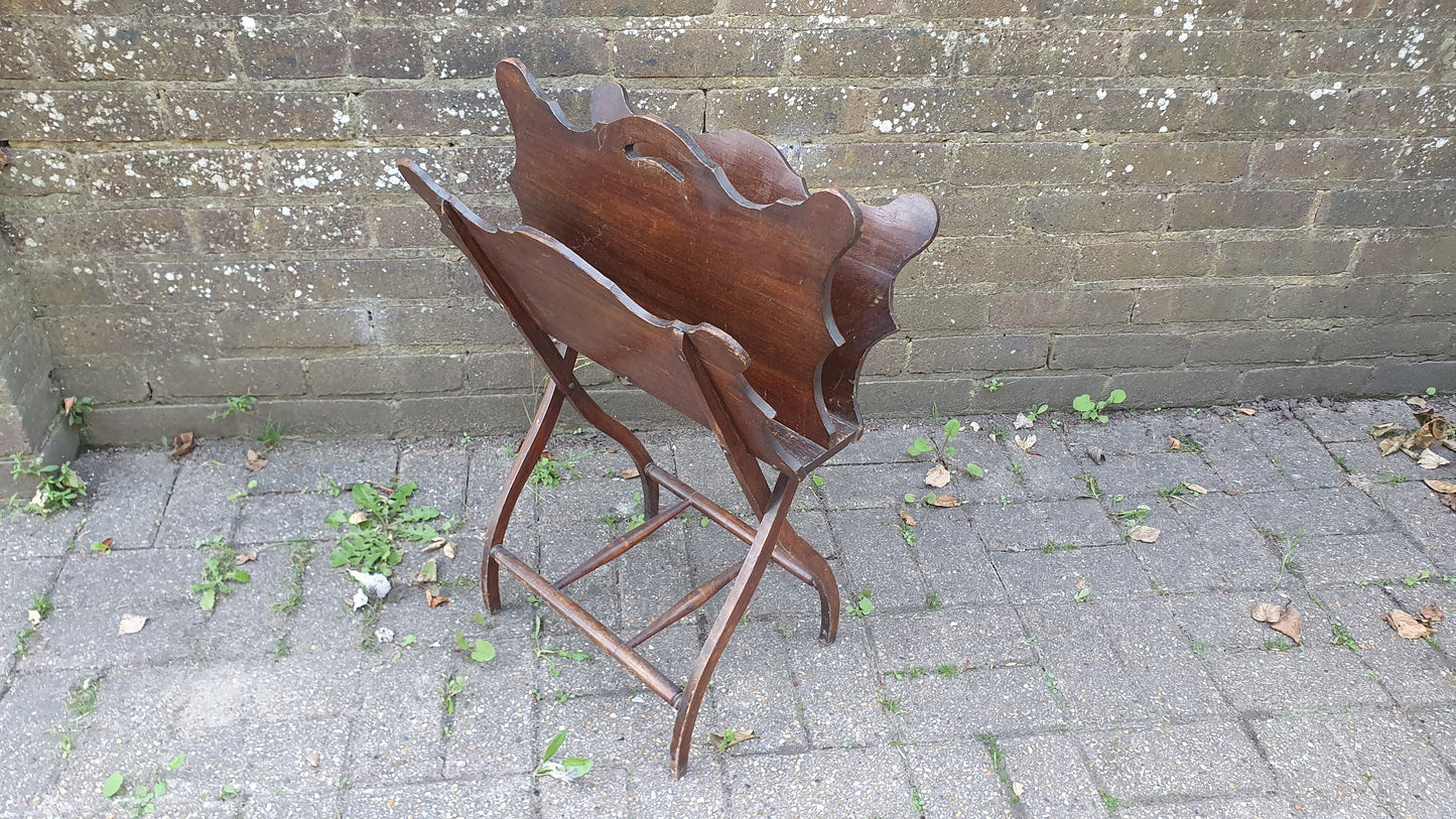 Vintage Freestanding Wooden Magazine Rack Late Victorian