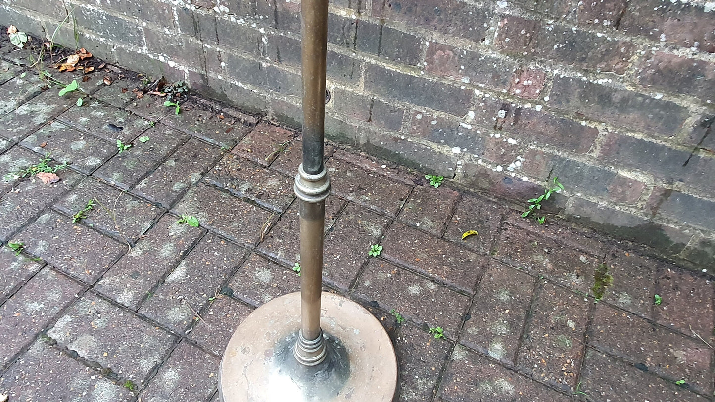 Tall and Thin Lacquered Brass Standard Lamp c1900/10