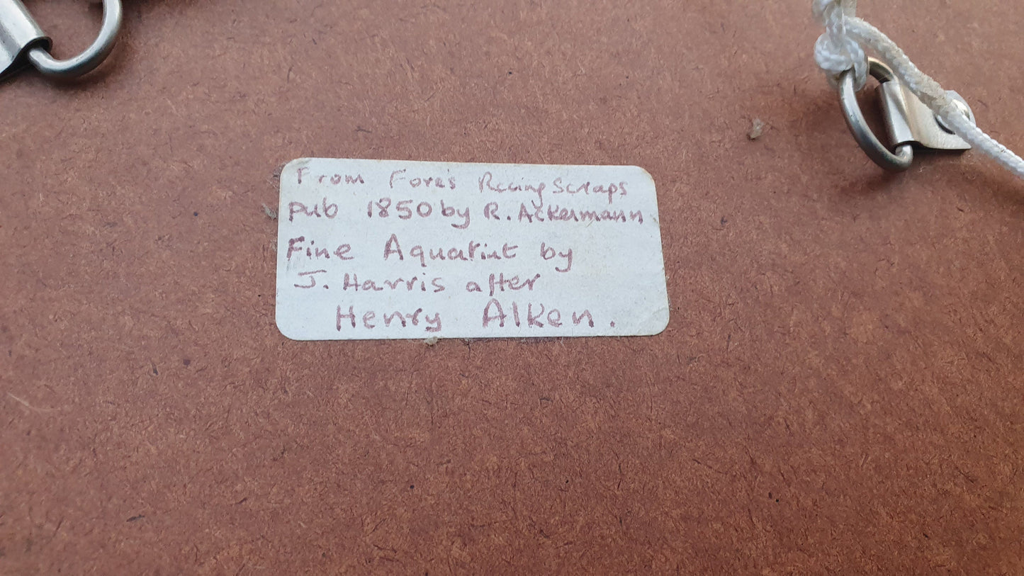 Vintage Fores Racing Scrap Aquatinted by J Harris and Henry Alken 1850s