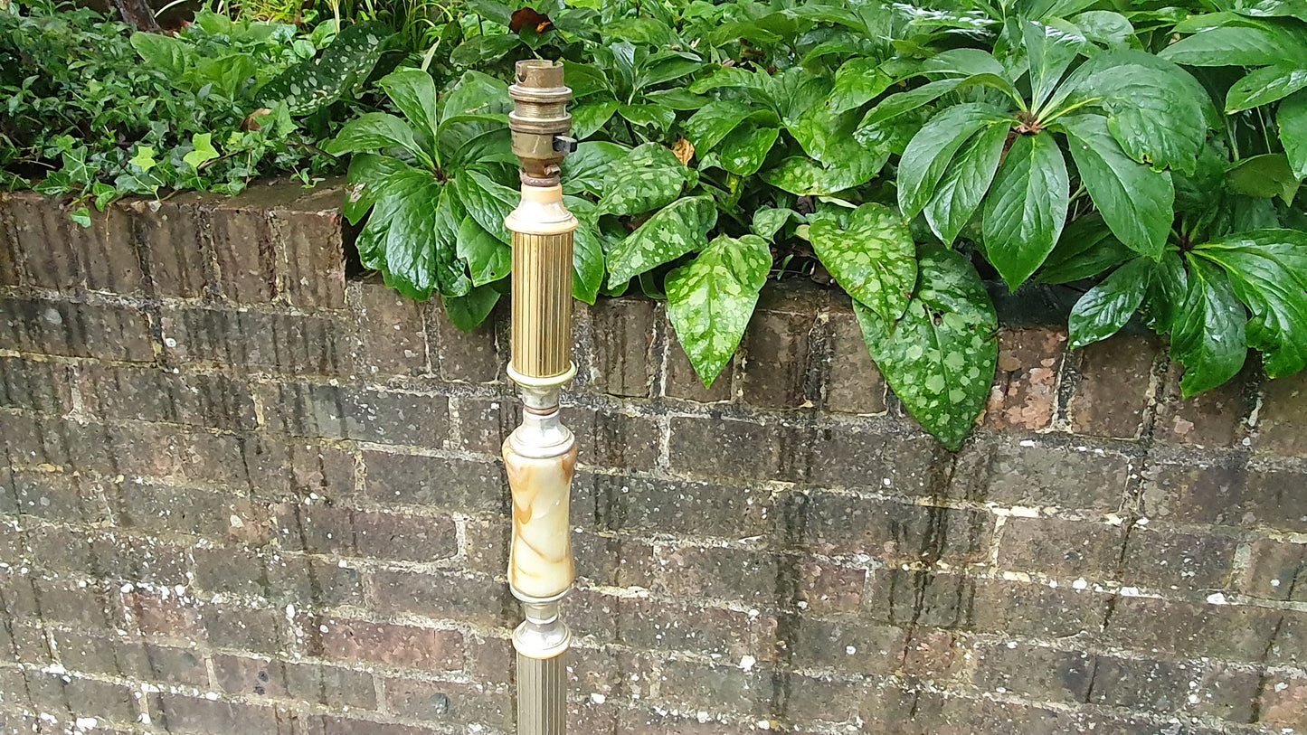 Quirky and Kitsch Vintage Brass Metal and Onyx Marble.
