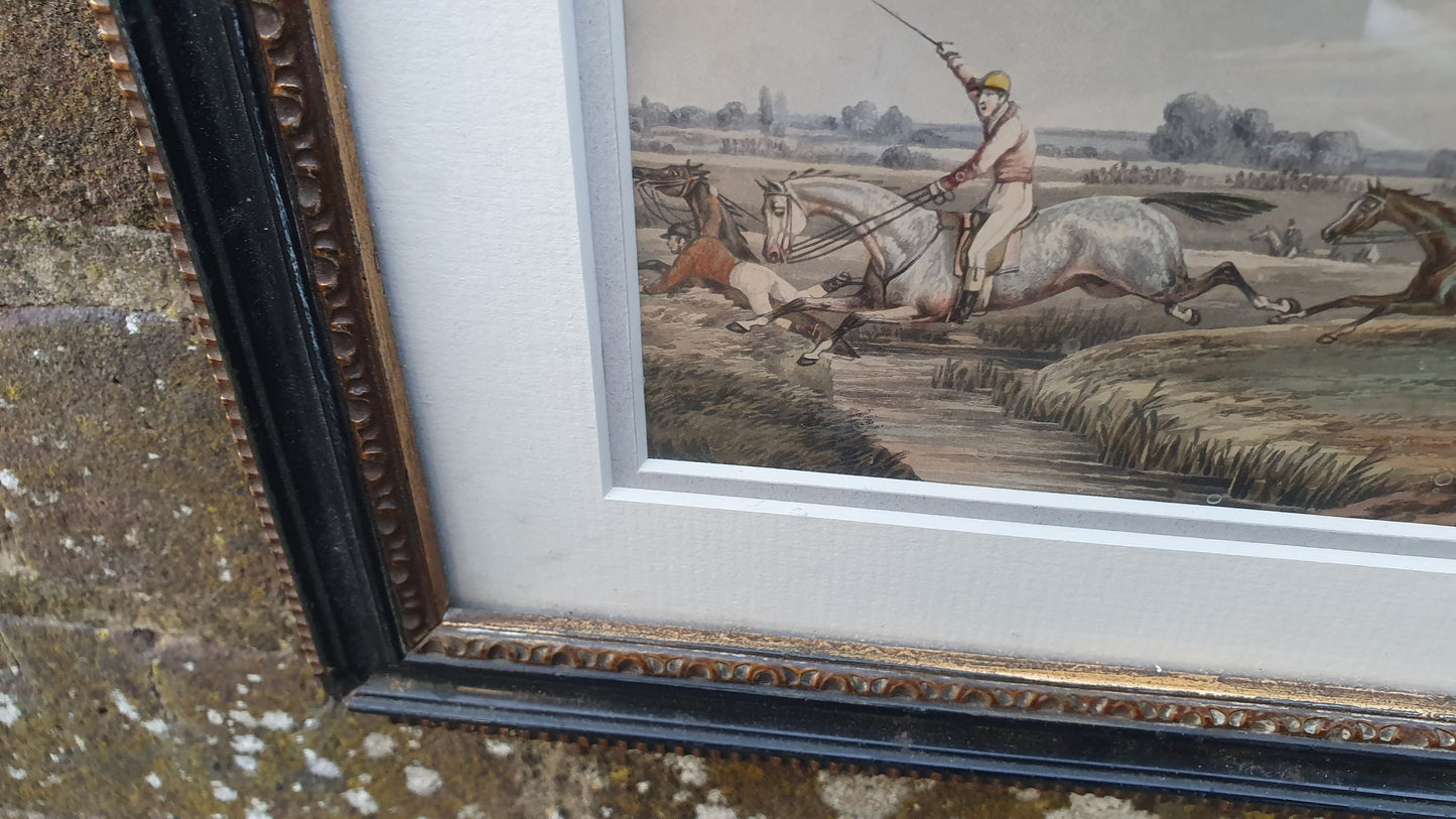 Vintage Fores Racing Scrap Aquatinted by J Harris and Henry Alken 1850s