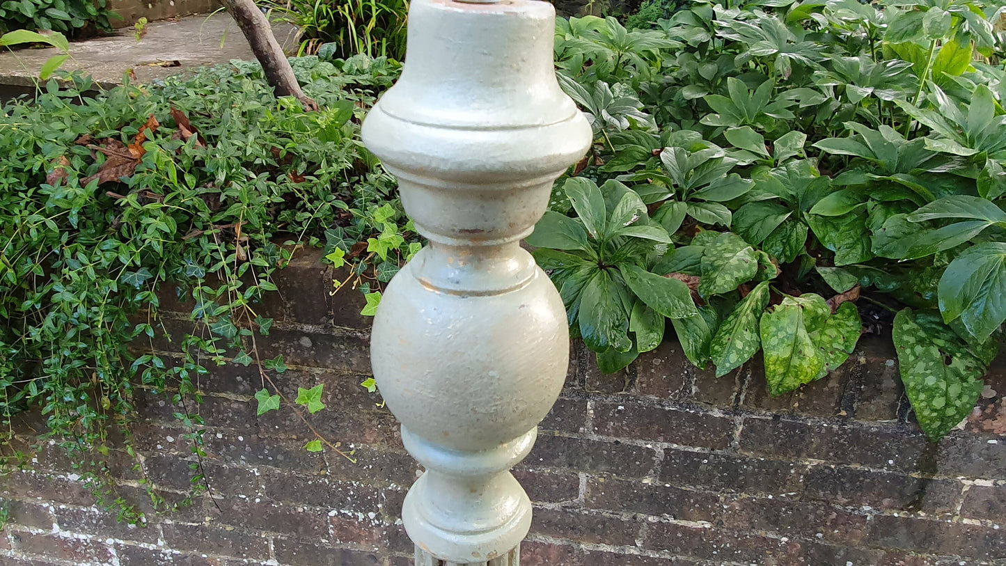 Bespoke Stunning Bespoke Green Vintage Standard Lamp Hand Painted Stylish