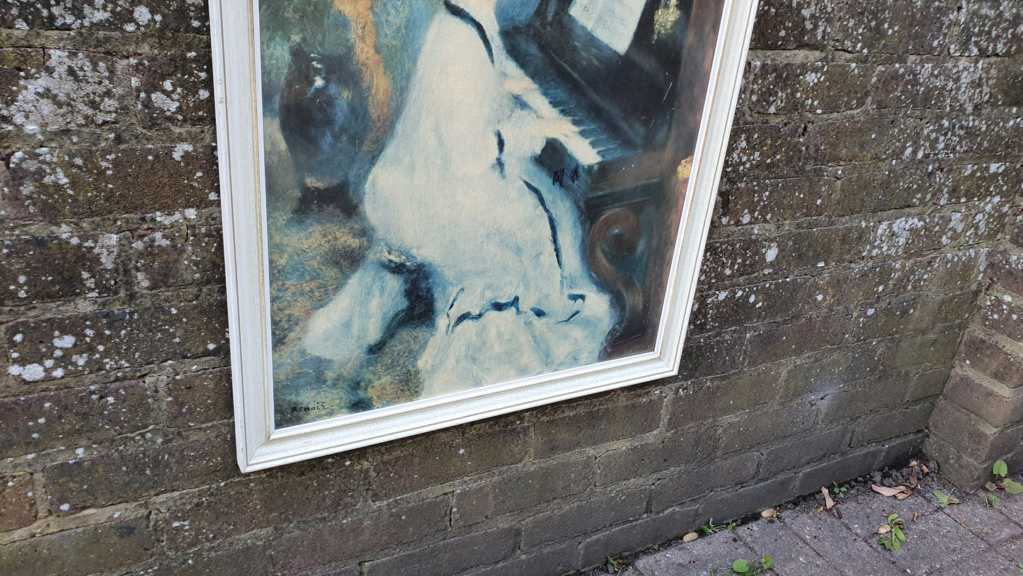 Large Retro 70’s Renoir Print ‘Lady at the Piano’