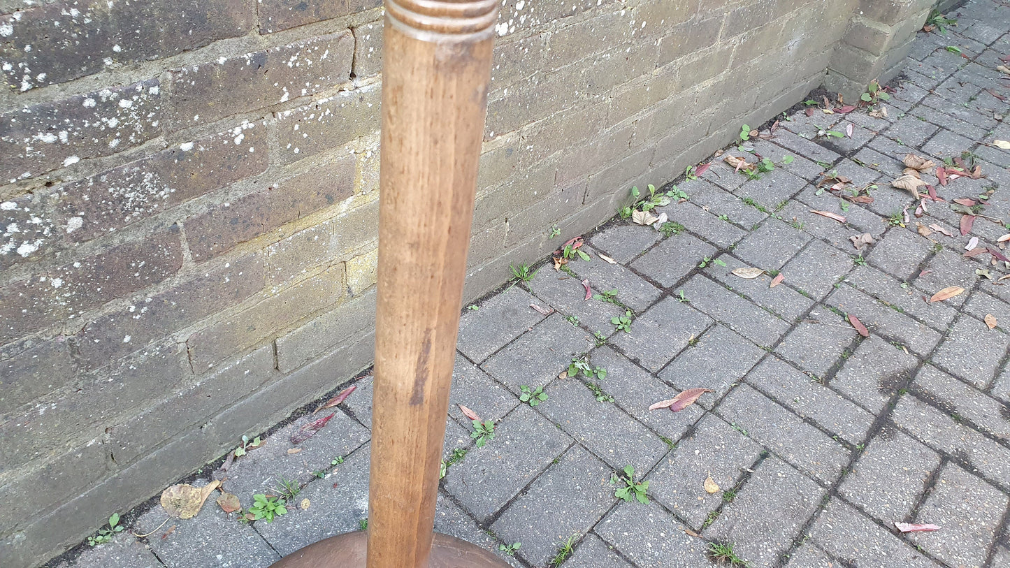Impressive Mid-European Beech Painted Standard Lamp.