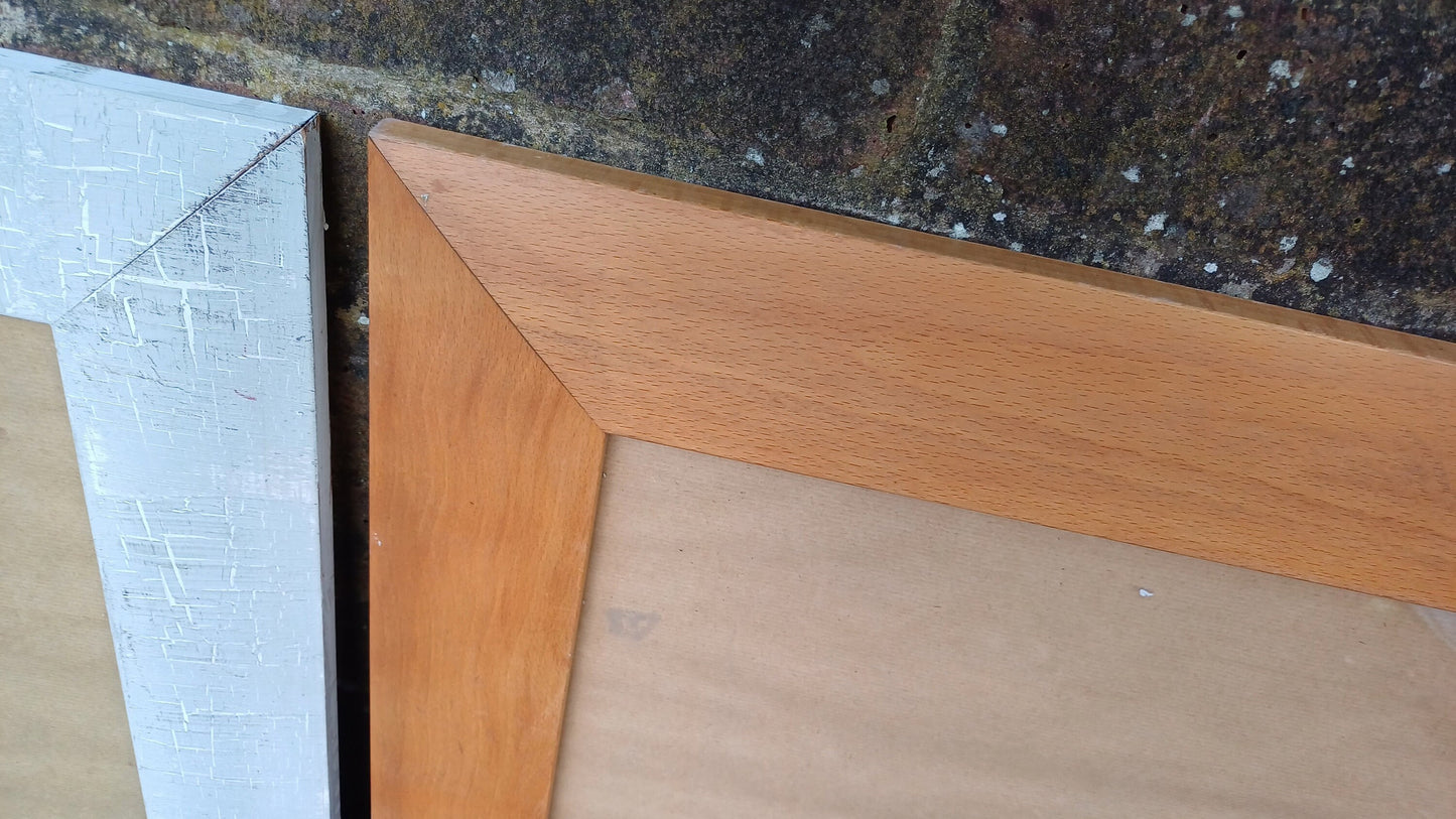 Large Set of Three Quality Wooden and Painted Picture Frames