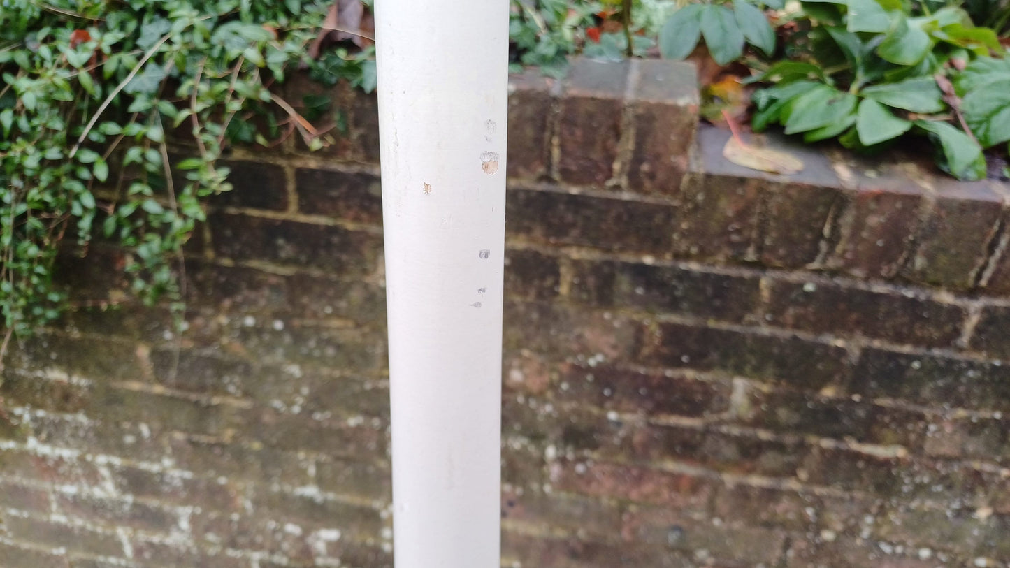 Vintage Painted Solid Beech Turned and Fluted Standard Lamp Working