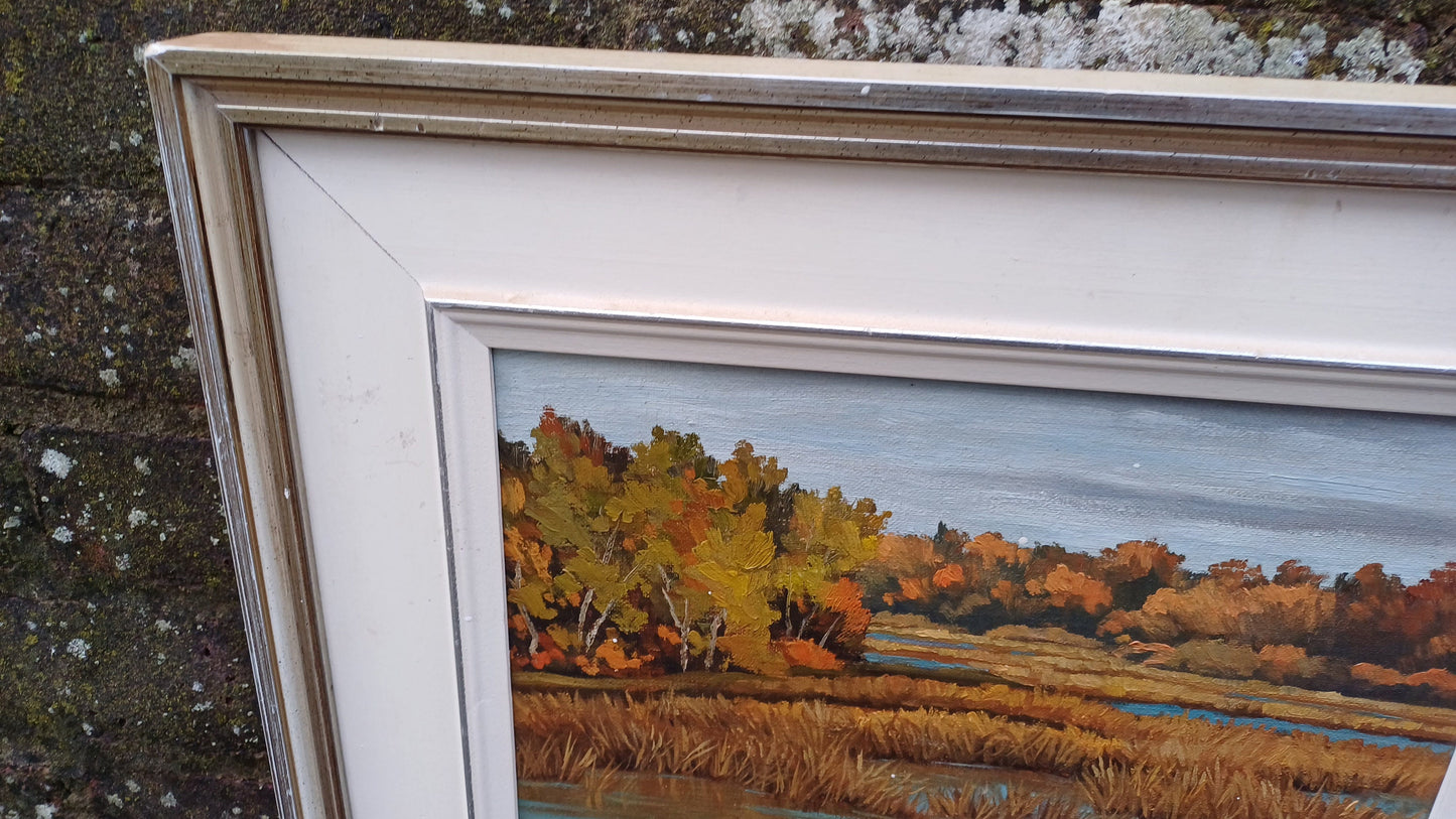 Original Vintage Oil Painting entitled Late September (painted in Petersfield, Manitoba Canada) by Kenneth F Martin 1975 collectable