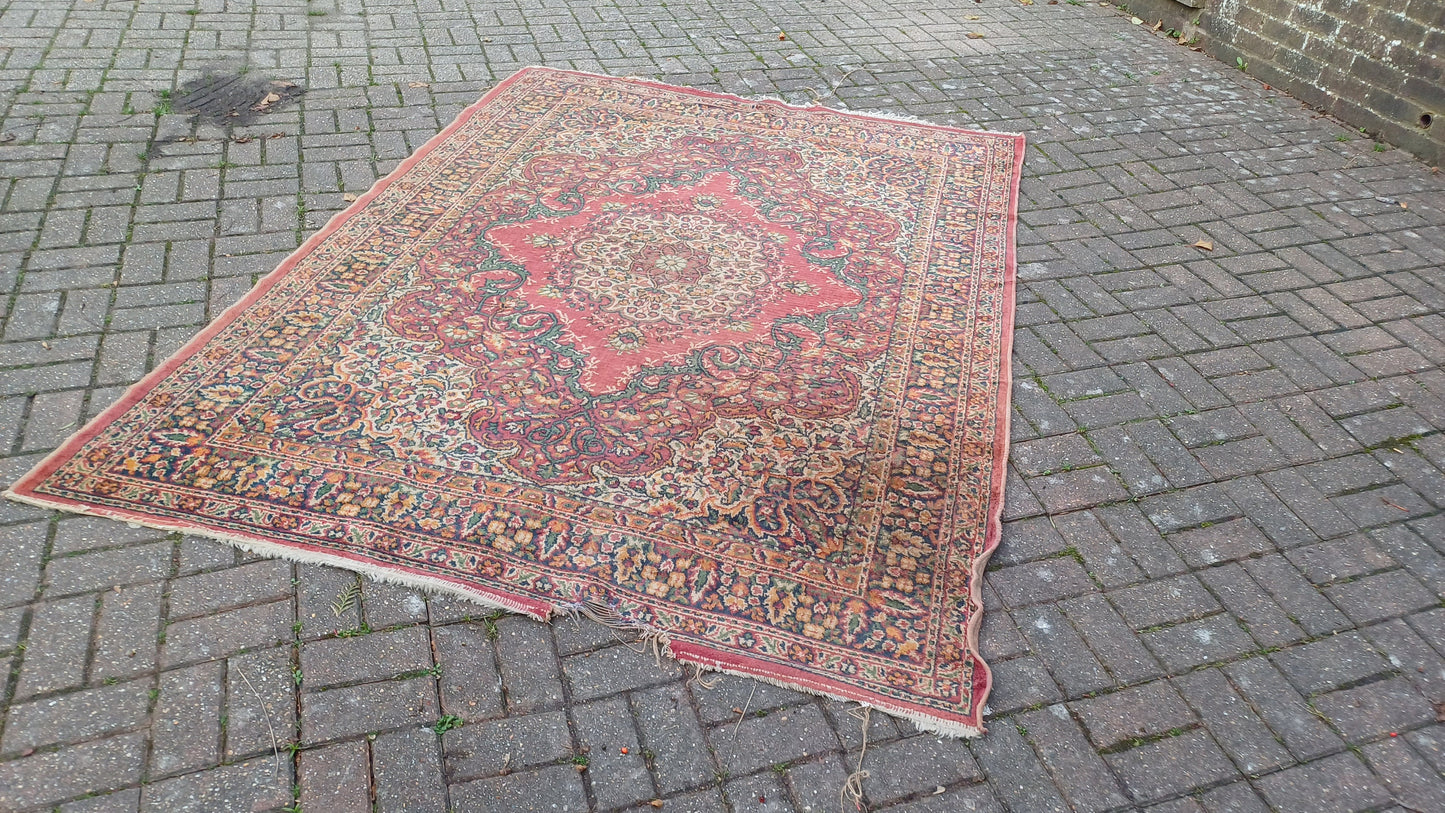 Super Vintage Victorian Turkish Decorative Asian Style Rug. 245 x 180 cm