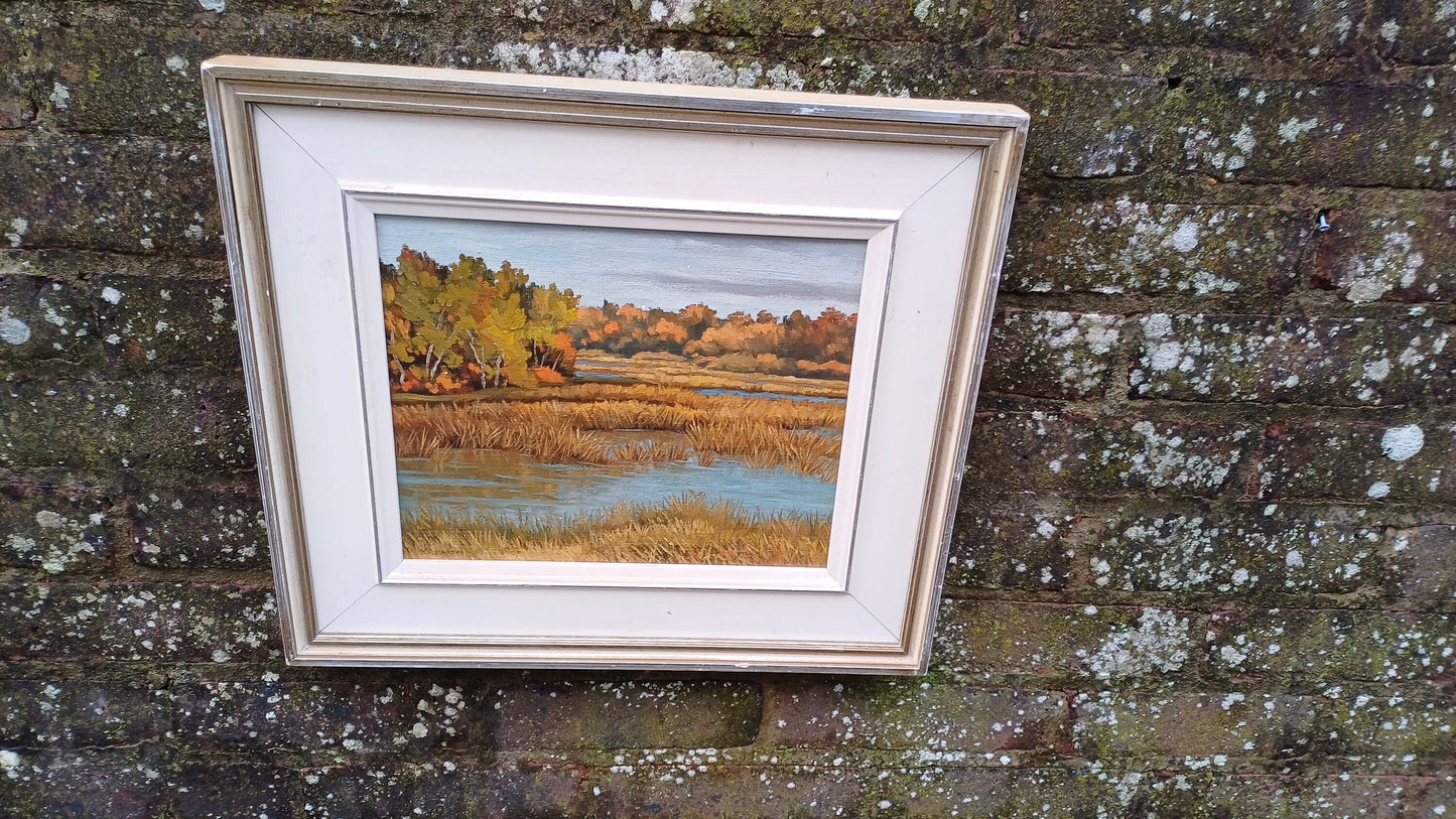 Original Vintage Oil Painting entitled Late September (painted in Petersfield, Manitoba Canada) by Kenneth F Martin 1975 collectable