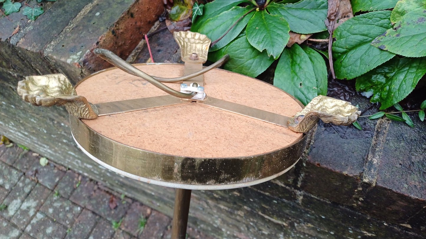 Delightful Vintage Retro Onyx Marble and Brass Standard Lamp