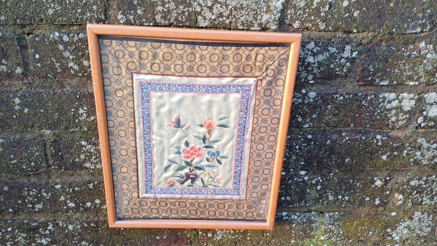 needlwork in a Boots frame wood