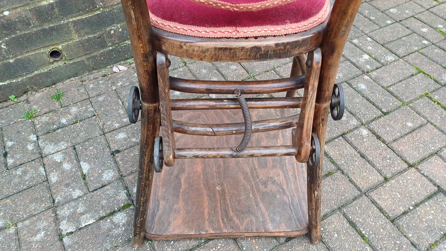 Rare Vintage ‘Thonet’ Bentwood Child’s Chair Nursery