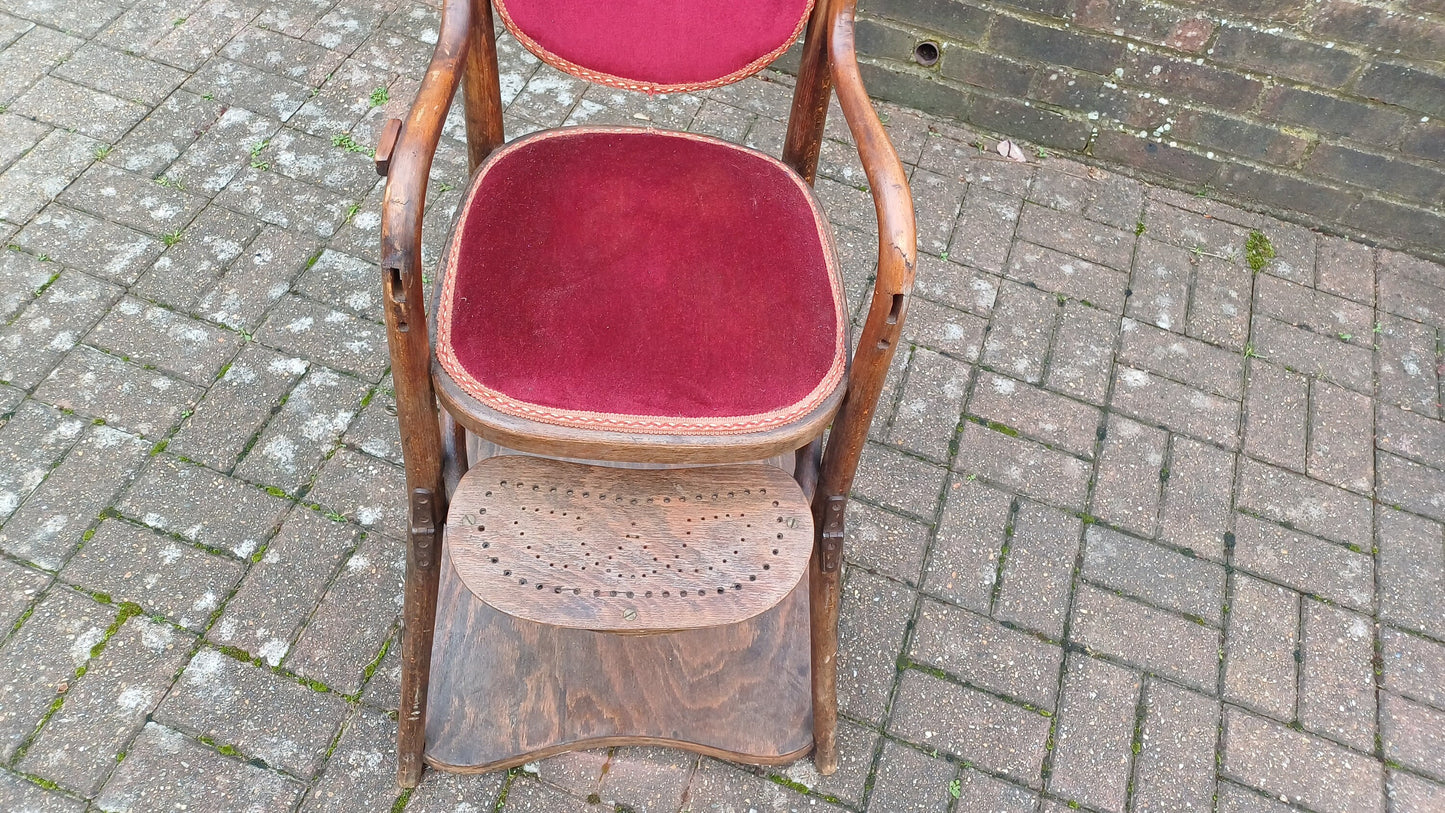 Rare Vintage ‘Thonet’ Bentwood Child’s Chair Nursery