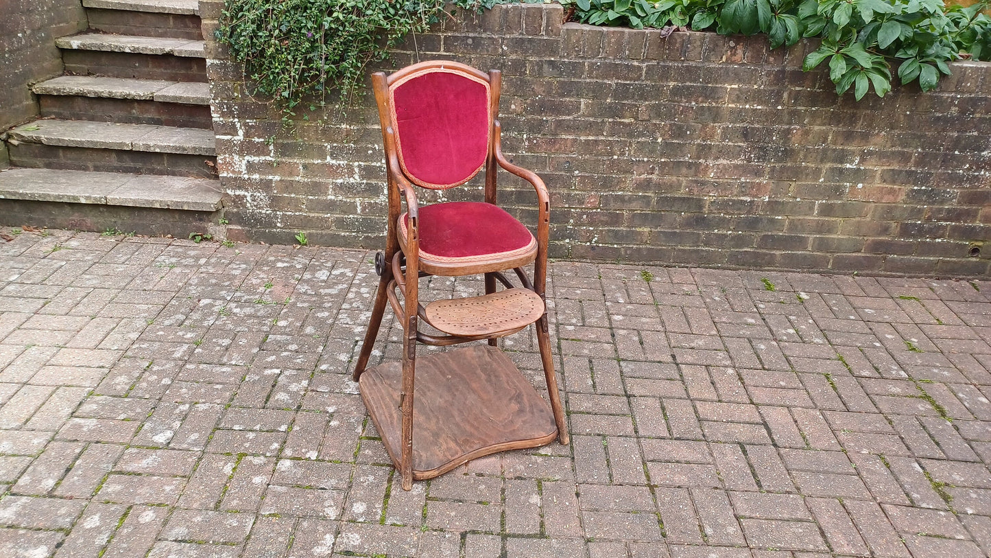 Rare Vintage ‘Thonet’ Bentwood Child’s Chair Nursery