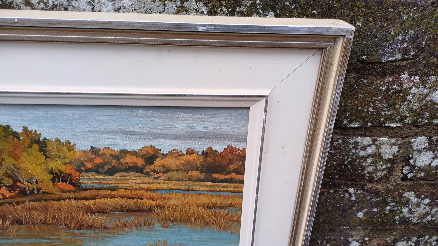 Original Vintage Oil Painting entitled Late September (painted in Petersfield, Manitoba Canada) by Kenneth F Martin 1975 collectable