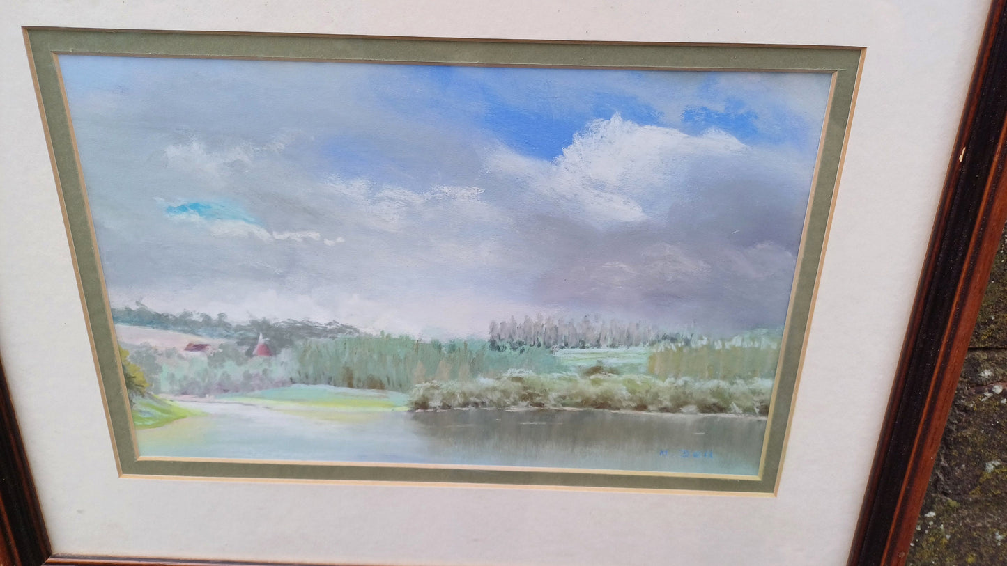Beautiful Original Pastel Painting ‘Cloud Study’ by Mike Dell, Battle, East Sussex