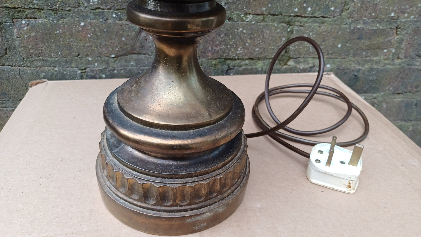 Vintage Mock Victorian Oil Lamp - electric table lamp, large 53cm tall