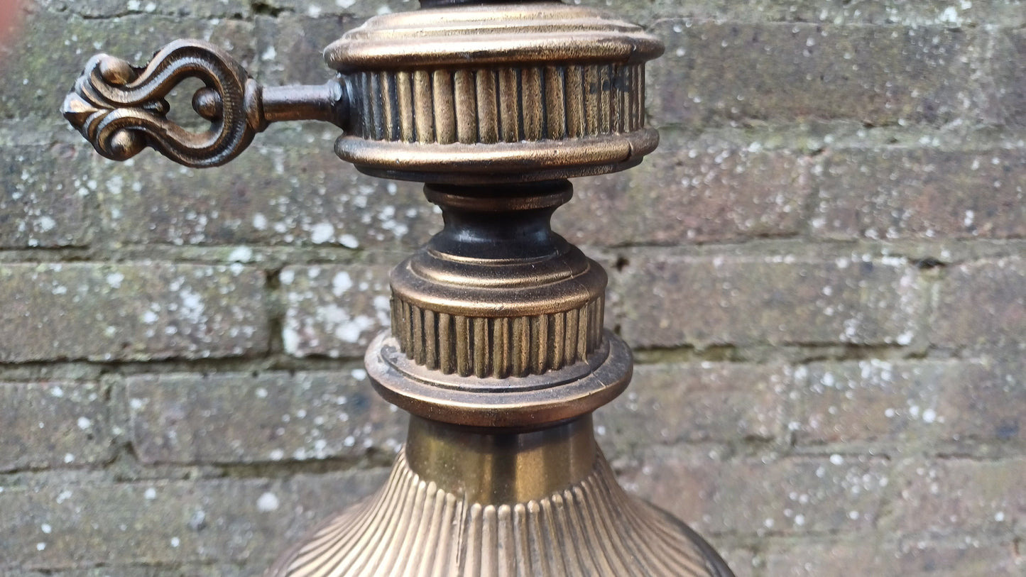 Vintage Mock Victorian Oil Lamp - electric table lamp, large 53cm tall