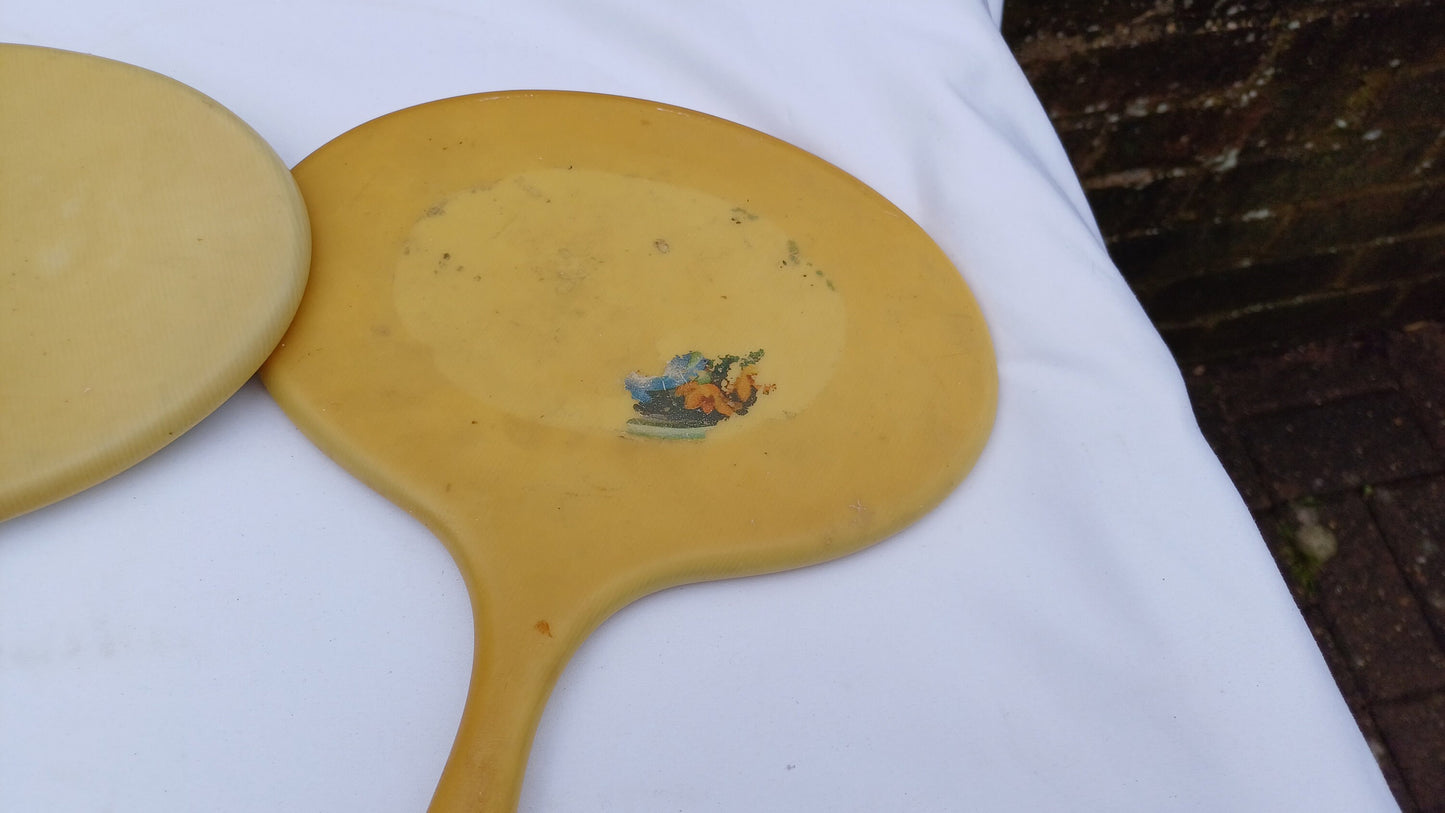 1950s pair of hand mirrors - great size - very handy 33cm x 20cm